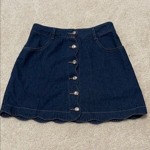 Cupshe Round & Round Blue Mini Skirt Size small